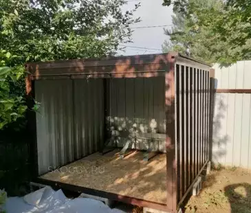 Гараж для велосипедов в шоколадном цвете в пос. Быково, Подольский р-н, МО