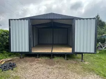 Гараж для хранения лодки в графитовом цвете в СНТ Электроника, Волоколамский г.о, МО